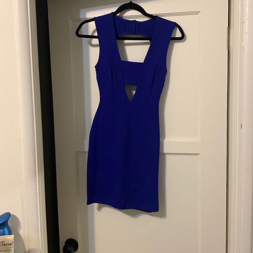 Royal Blue Cut out Bodycon